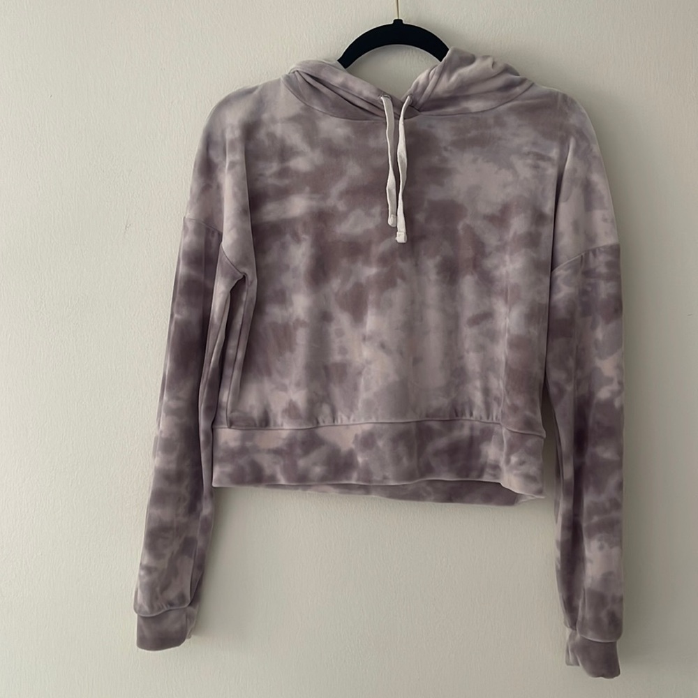 SO Cropped Tie Dye Hoodie